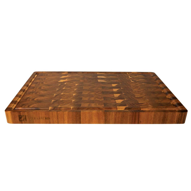 Handcrafted Butcher Block Cutting Board with Drip Catch Groove, 20