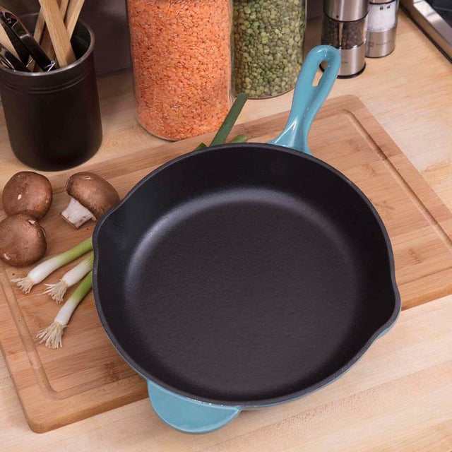 10-Inch Cast Iron Enamel Smooth-Surface Round Skillet - Zelancio.com –  Marketfleet Inc.