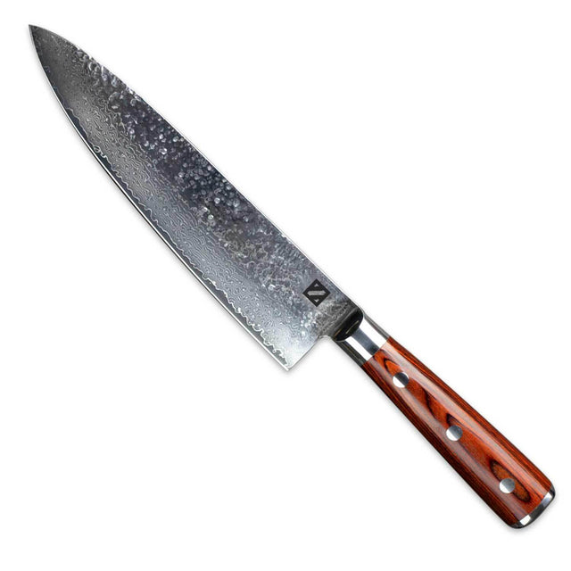 Non Serrated Damascus Steel Steak Knives - Zelancio.com