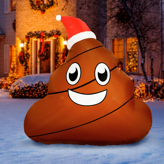 Inflatable store poop emoji