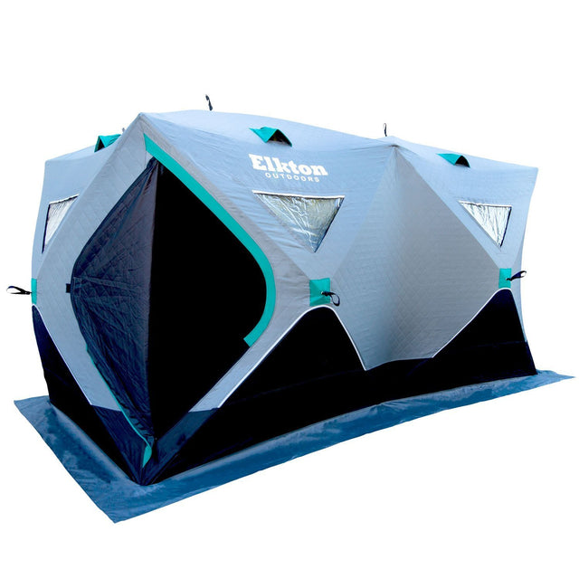 6-8 Person Insulated Double Ice Fishing Tent With Ventilation Windows &  Carry Pack