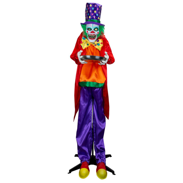 Halloween Animatronics Clown with Candy Dish Prop -Sound Activated ...