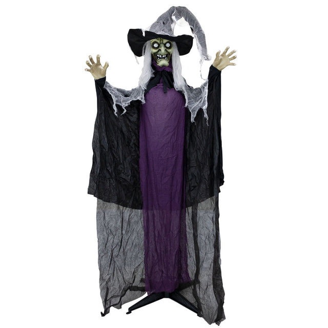 Halloween Animatronics Sound-Activated Haunted Witch Decoration ...