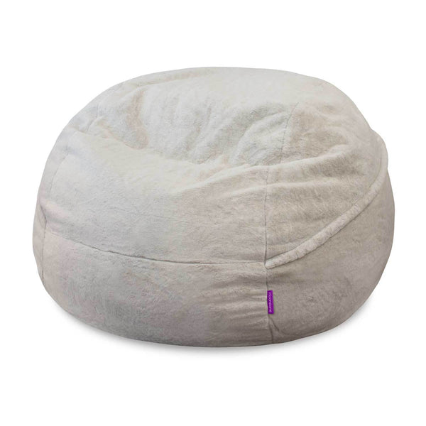 White Fur 4ft Memory Foam Bean Bag