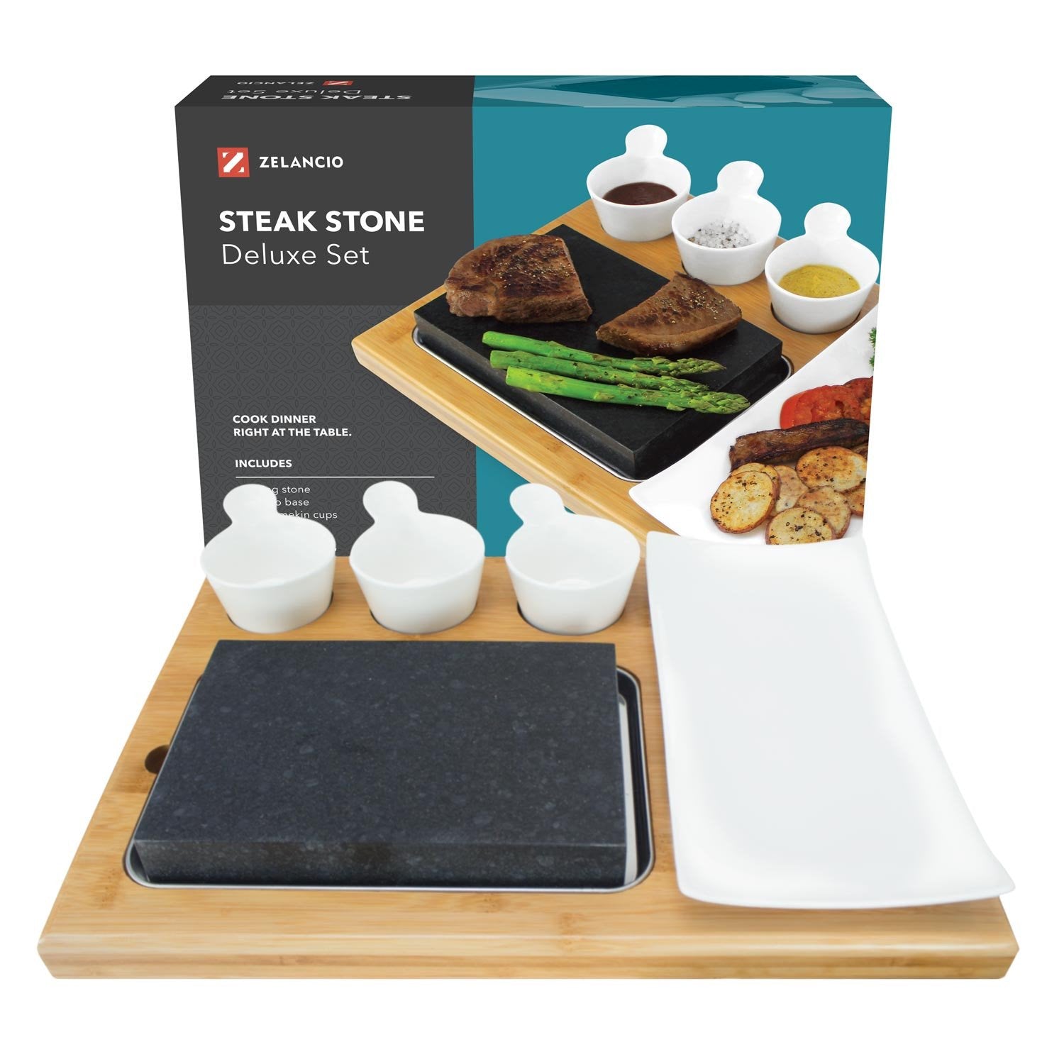 Lava rock outlet cooking stone