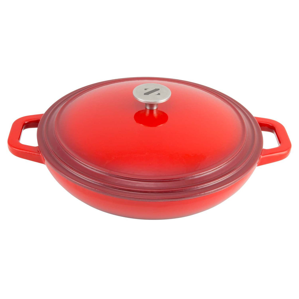 3-Quart Enameled Cast Iron Casserole Dish with Lid - Zelancio.com