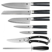 Non Serrated Damascus Steel Steak Knives - Zelancio.com