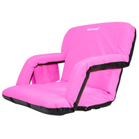 Driftsun Stadium Seat Reclining Bleacher Chair Folding with Back / Sport Chair Reclines Perfect for Bleachers Lawns and Backyards (Black)